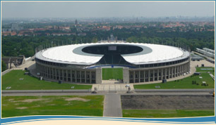 Blick auf das Olympiastadion